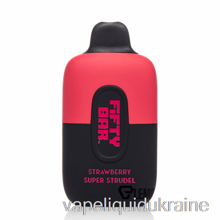 Vape Liquid Ukraine Fifty Bar 6500 Disposable Strawberry Super Strudel